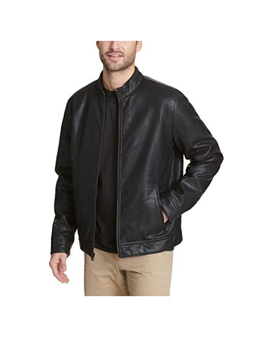 Dockers Men's The Dylan Faux Leather Racer Jacket