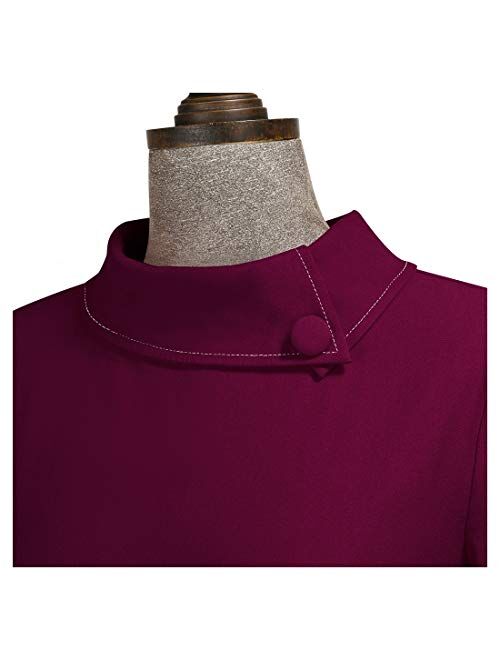 Miusol Women's Retro Half Collar 1950s Style Pockets Party Pencil Dress