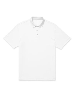 Men's Short Sleeve Air Performance Ottoman Stripe Polo Shirt