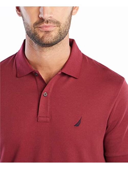 Nautica Men's Classic Fit Short Sleeve Solid Soft Cotton Polo Shirt 