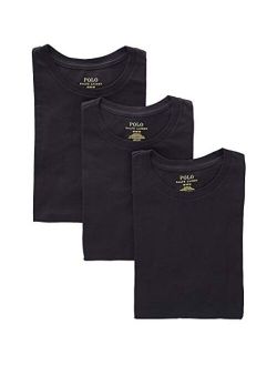 Men's Cotton Solid Classic Crew Neck Undershirts 3-Pack