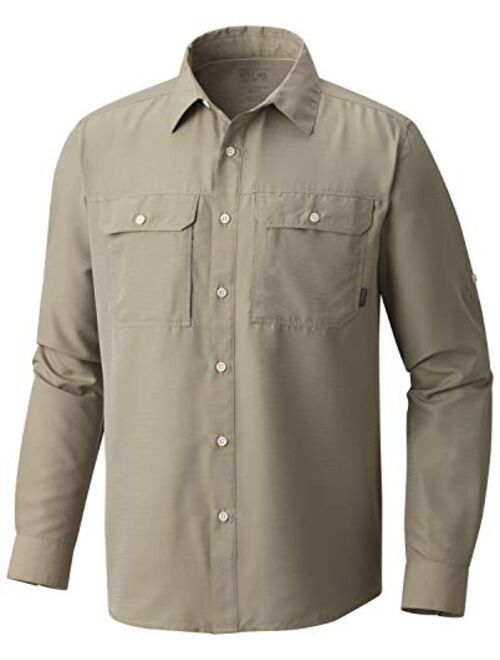 Mountain Hardwear Men's Canyon Solid Long Sleeve Shirt for Hiking, Climbing, Camping, and Casual Everyday