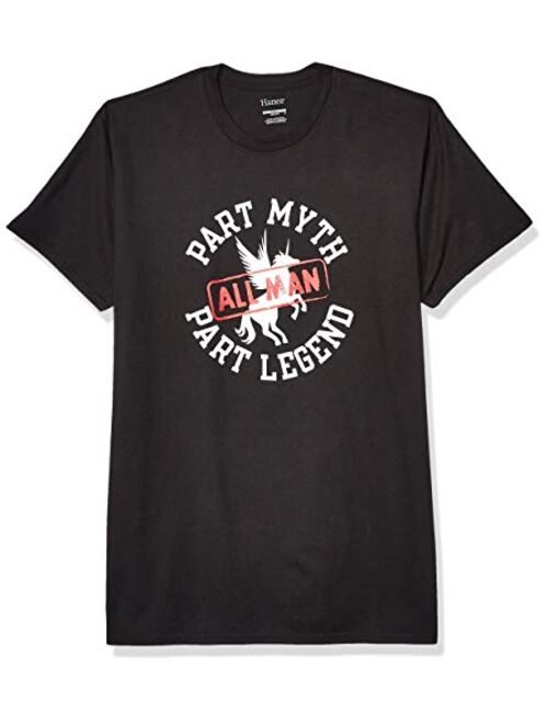 Hanes Men's Cotton Printed Short Sleeve Humor Graphic T-Shirt