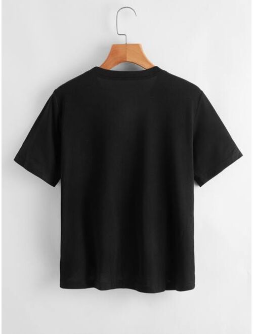 Figure Graphic Bow Front Tee
