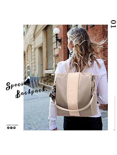 TcIFE Backpack Purse for Women Fashion School Purse and Handbags Shoulder Bags Nylon Anti-theft Rucksack