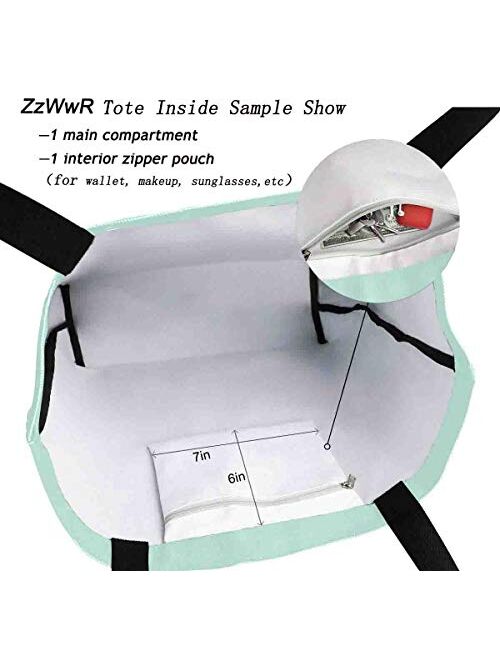 ZzWwR Stylish Print Extra Large Shoulder Tote Bag for Beach Travel Weekender Gym Grocery Shopping