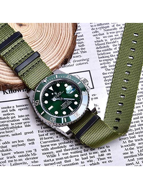 Ritche NATO Watch Strap with Heavy Buckle 18mm 20mm 22mm Premium Seat Belt Nylon Watch Bands for Men Women