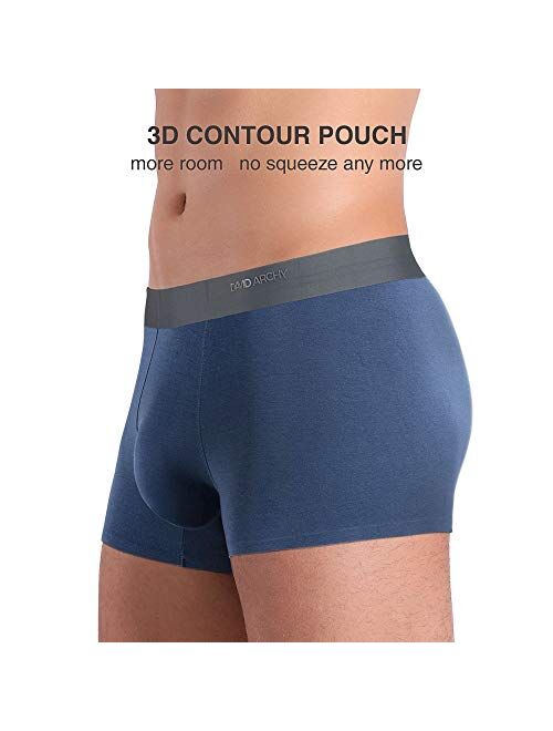 DAVID ARCHY Men's 3 Pack Underwear Micro Modal Separate Pouches