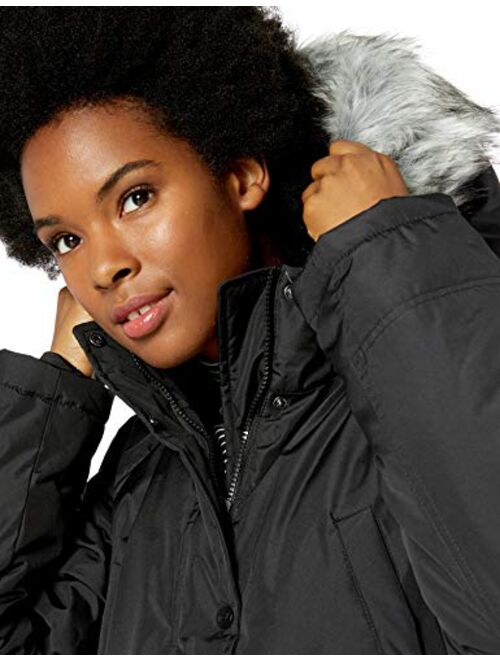 Skechers Women's Warm Winter Coat with Faux-Trimmed Hood