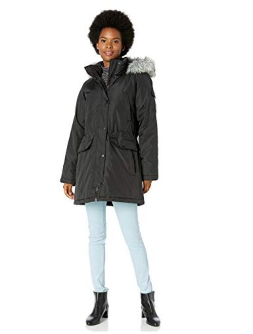 Skechers Women's Warm Winter Coat with Faux-Trimmed Hood
