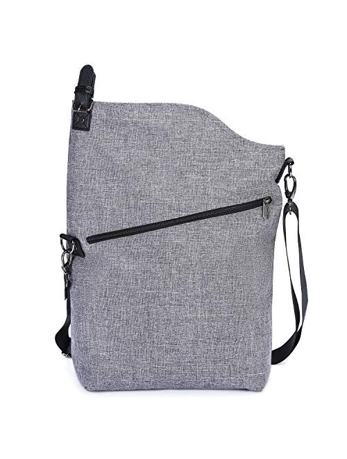 AmHoo Crossbody Bag for Women Faux Leather Purse Polyester Messenger Handbags Shoulder Hobo Bag Totes