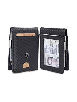 TRAVANDO Money Clip Wallet ATLANTA Mens Front Pocket Slim RFID Blocking - Credit Card Holder - Mini Bifold, Grey