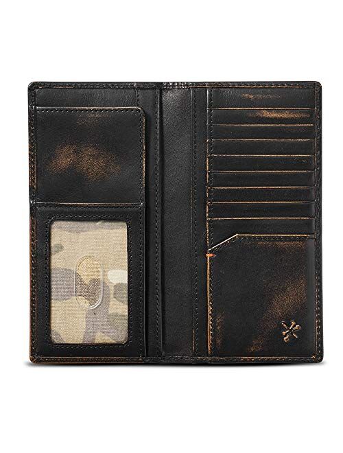 HOJ Co. DUCK Long Bifold Wallet | Full Grain Leather With Hand Burnished Finish | TALL Wallet | Rodeo Wallet | Duck Hunter Gift