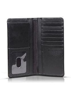RAWHYD Leather Long Wallet for Men Bifold Checkbook Cover & Great Gift for Men