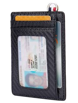 Small RFID Blocking Minimalist Credit Card Holder Pocket Slim Wallets for Men Women