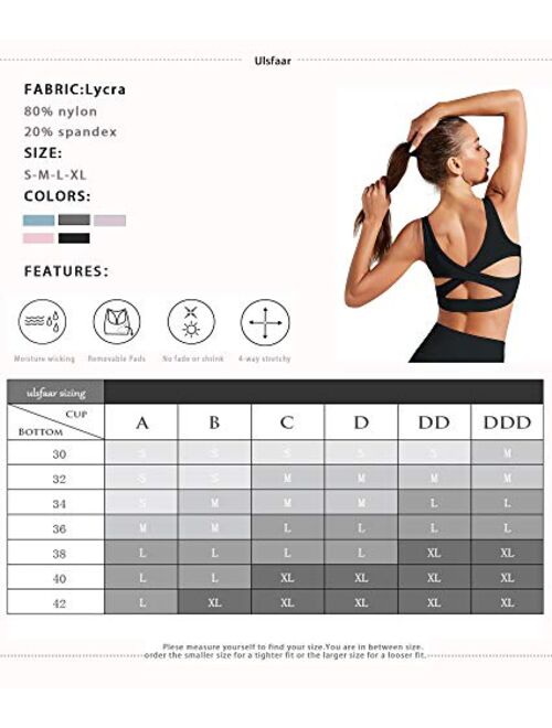 Women Running Sports Bra Padded Mesh Strappy Workout Yoga Top with Removable Cups