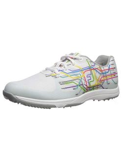 Women's Leisure Golf Shoes White 6 M Rainbow, US
