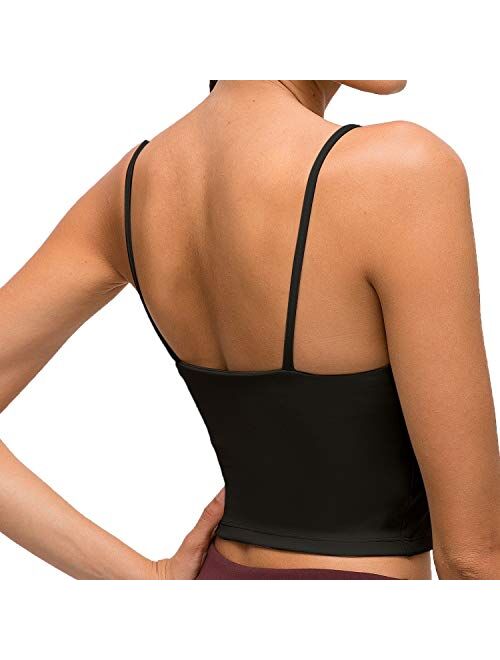 GEARDON Sleeveless Crop Camisole Tank Tops Sport Bra Seamless Cami Workout Shirts with Shelf Built Bra for Women/Girl Gym
