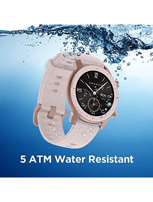 Amazfit GTR 42mm by Huami with 20-Day Battery Life,24/7 Heart Rate and Acticity Tracking 1.3 Inch AMOLED Touchscreen IP68, US Service and Warranty