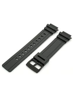Genuine Casio Black Resin 18mm Watch Strap