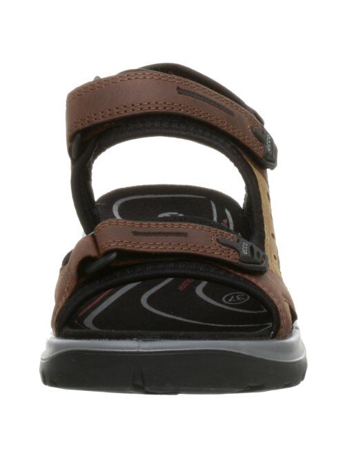 ECCO Women's Yucatan Sandal, Bison/Mineral/Black, 37 EU / 6-6.5 M US
