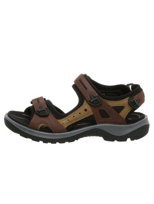 ECCO Women's Yucatan Sandal, Bison/Mineral/Black, 37 EU / 6-6.5 M US