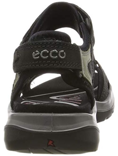 ECCO Women's Yucatan outdoor offroad hiking sandal, Black/Mole/Black, 7-7.5 M US