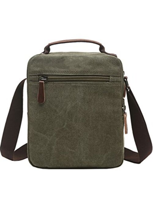 mygreen Small Canvas Crossbody Shoulder Bag Messenger Bag Work Bag