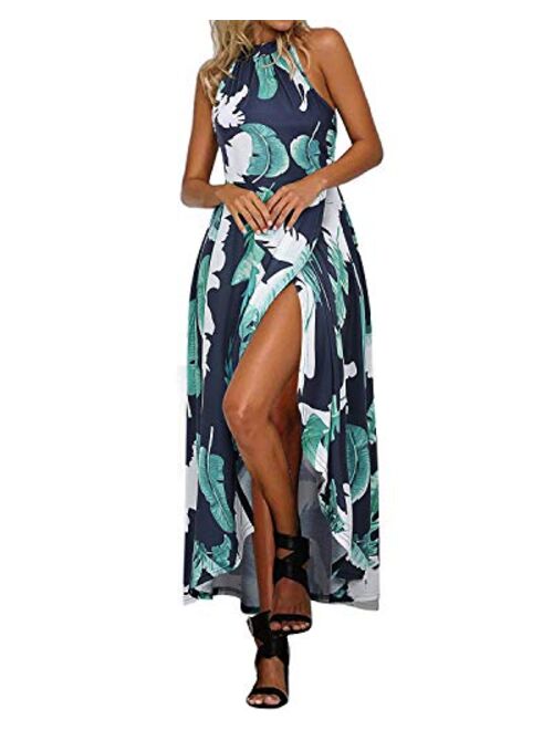 STYLEWORD Women's Maxi Long Dress Summer Sleeveless Off Shoulder Casual Dresses 