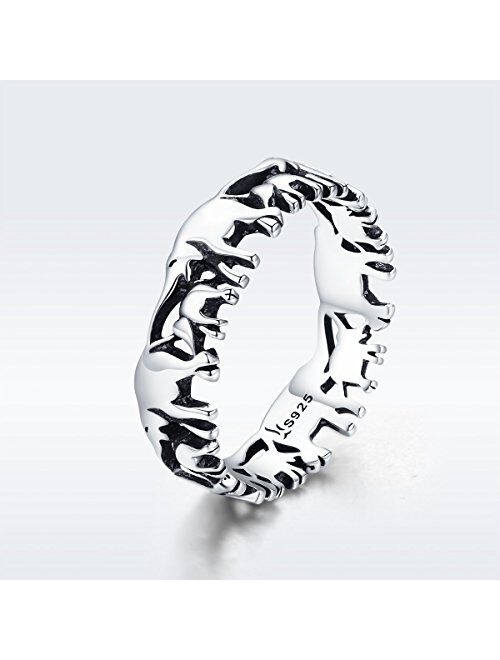 Mefusha Elephant Women Ring 925 Sterling Silver Stackable Animal Wedding Finger Rings for Girls