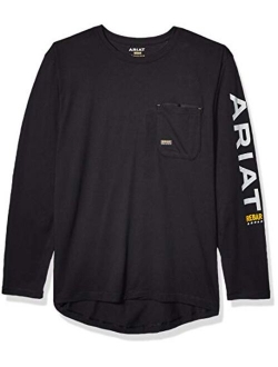 Men's Rebar Logo Long Sleeve Crewwork Utility Tee Shirt
