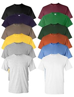 Men's Heavy Cotton Tee (Pack of 12), Assorted Mixed Colors, X-Large