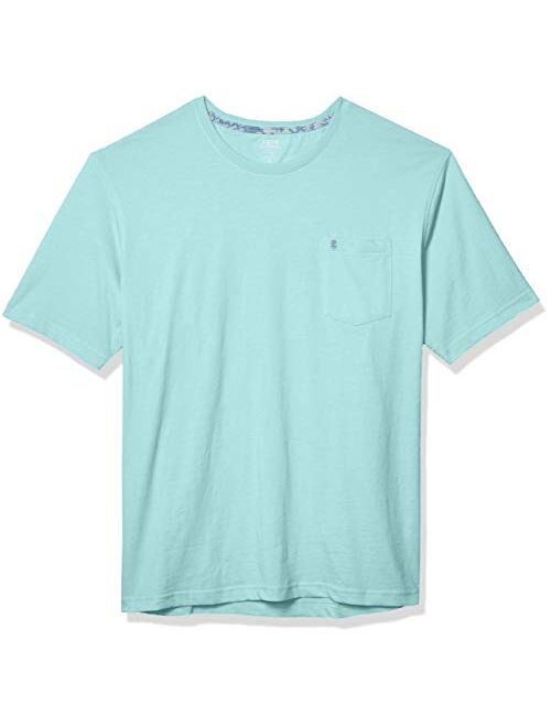 IZOD Men's Saltwater Short Sleeve Solid T-Shirt with Pocket