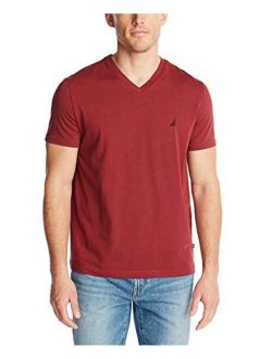 Men's Short Sleeve Solid Classic Fit V-Neck T-Shirt