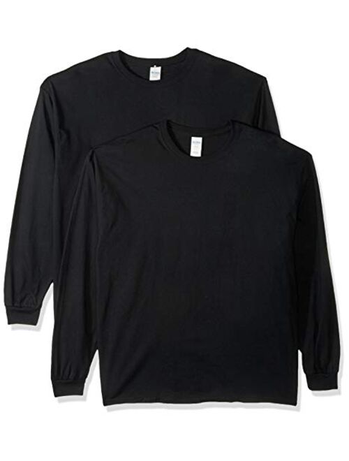 Gildan Men's Heavy Cotton Long Sleeve Crew Neck T-Shirt, 2-Pack