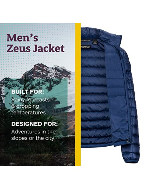 Marmot Men's Lightweight, Water-Resistent Zeus Jacket, 700 Fill Power Down