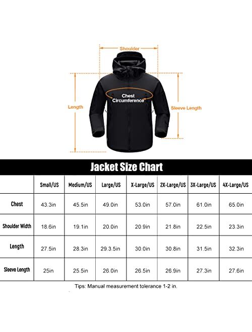 FREE SOLDIER Men's Outdoor Waterproof Soft Shell Hooded Military Tactical Jacket