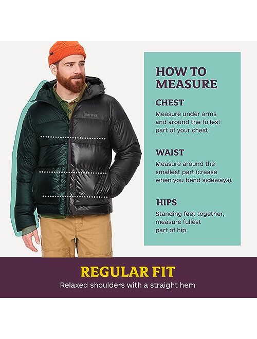 Marmot Men's Guides Down Hoody Winter Puffer Jacket, Fill Power 700