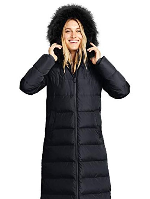 Down Coat With Faux Fur Hood, Lands End Women S Winter Maxi Long Down Coat With Hood