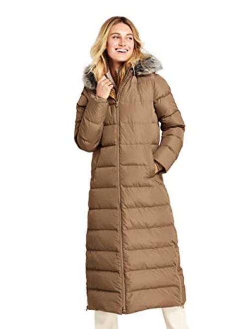 Down Coat With Faux Fur Hood, Lands End Women S Winter Maxi Long Down Coat With Hood