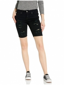 COVER GIRL Women's Jeans Juniors Denim Shorts Booty Bermuda Capri Mid Rise Basic Or Ripped