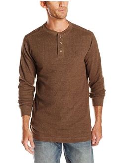 Men's Walden Long Sleeve Blended Thermal 3 Button Henley Shirt
