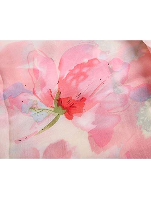 GERINLY Kimono Cardigan for Women Flowers Summer Kimono Top Beach Sundress Shawl