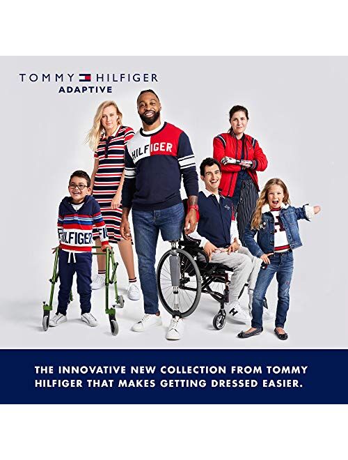 Tommy Hilfiger Men's Adaptive Polo Shirt with Magnetic Buttons Custom Fit