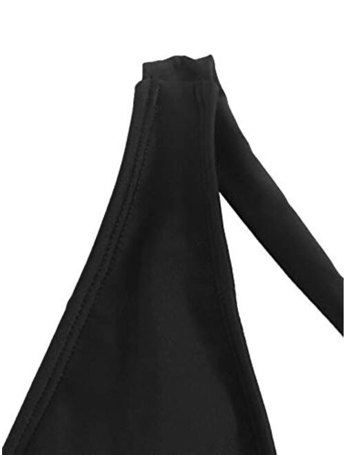 SweatyRocks Women's Sexy Basic Criss Cross Tie Knot Front Deep V Open Back One Piece Swimwear