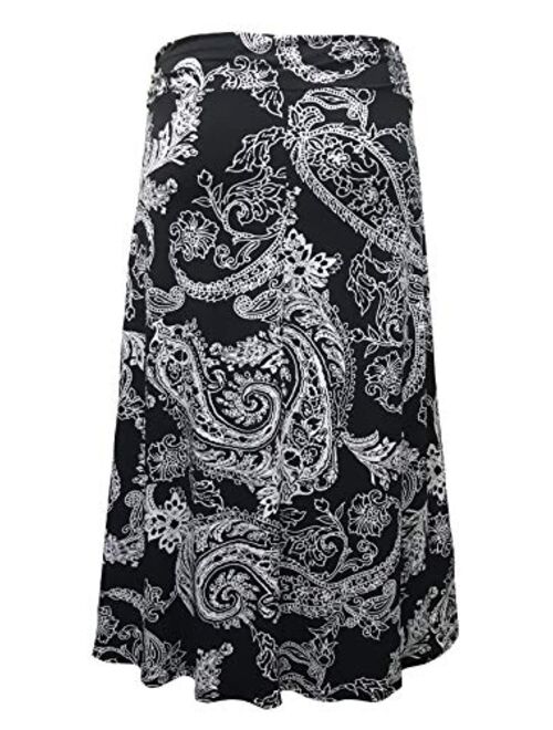 LEEBE Women's Plus Size Maxi Skirt (1X-5X)