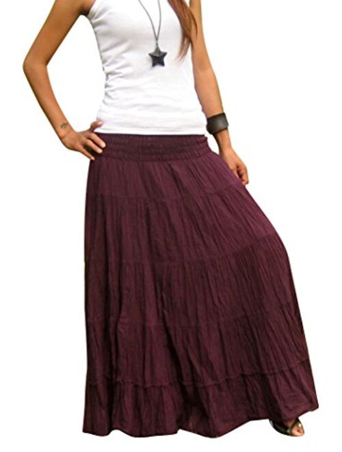 Buy Billy's Thai Shop Tiered Skirt Long Skirts for Women Boho Gypsy ...