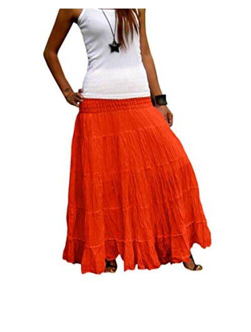 Billys Thai Shop Tiered Skirt Long Skirts for Women Boho Gypsy Skirts Handmade Maxi Skirts for Women 