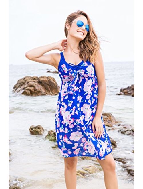 Hotouch Swimwear Women's One Piece Swimsuit Swim Dress Cover Up Backless Monokini Bathsuit Bikini S-3XL