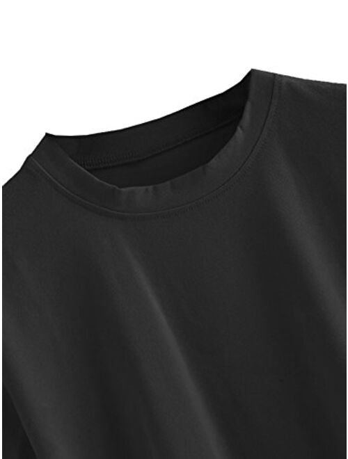 SweatyRocks Women's Summer Short Sleeve Tee Distressed Ripped Crop T-Shirt Tops